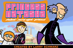Princess Natasha: Student Secret Agent Princess title screen for GameBoy Advance